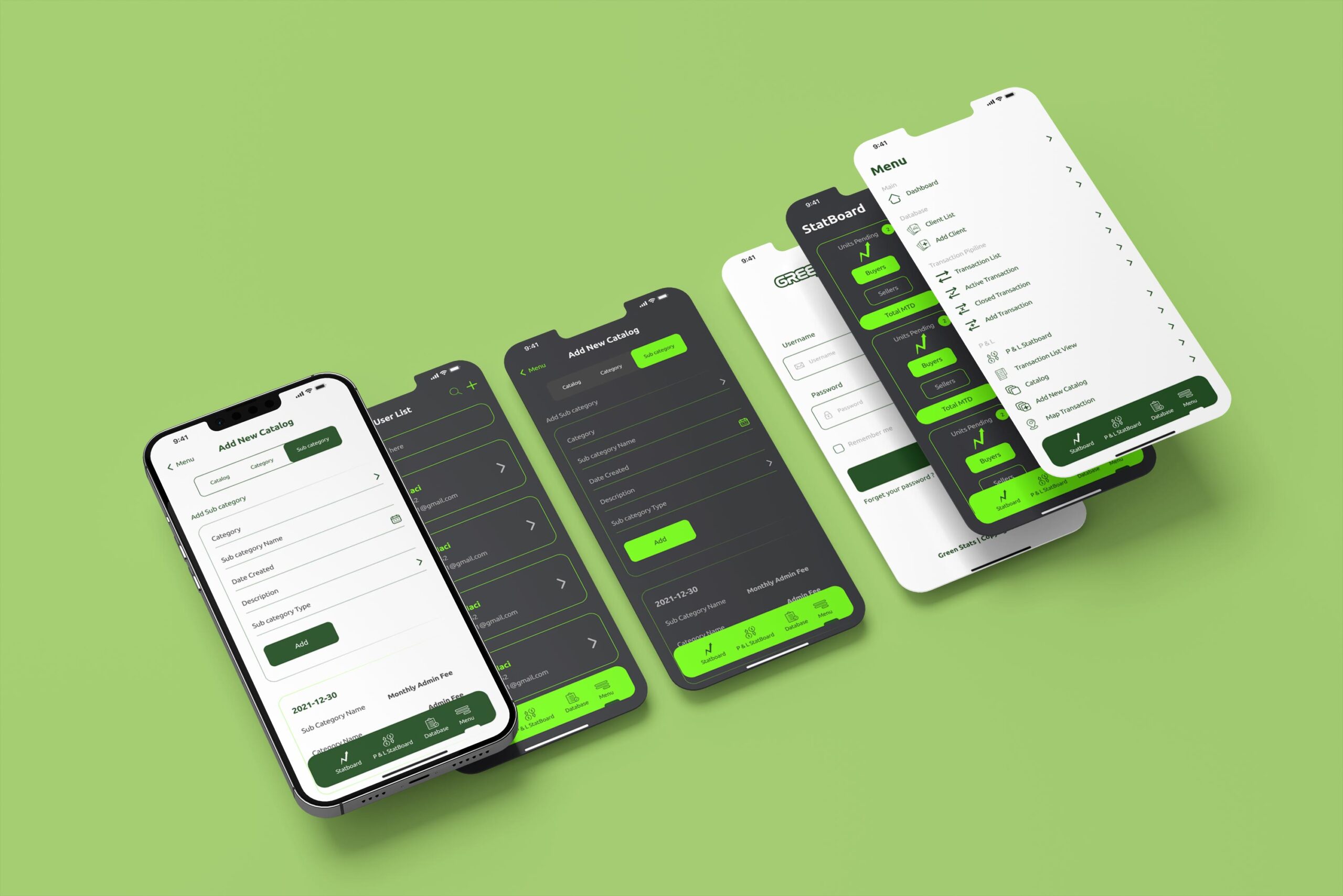 Green Stats App – IOS Mobile Experience