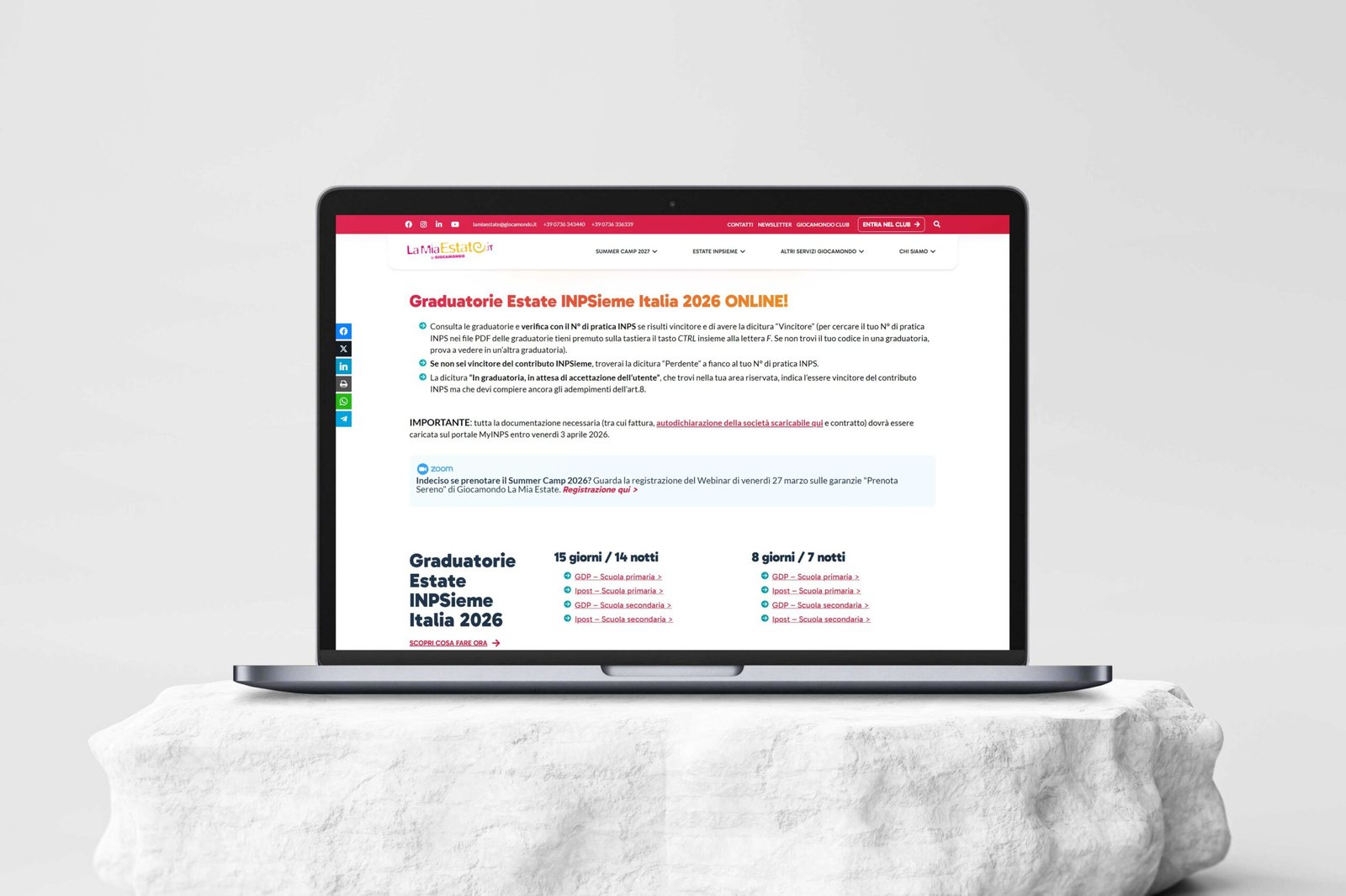 La Mia Estate – Web Development